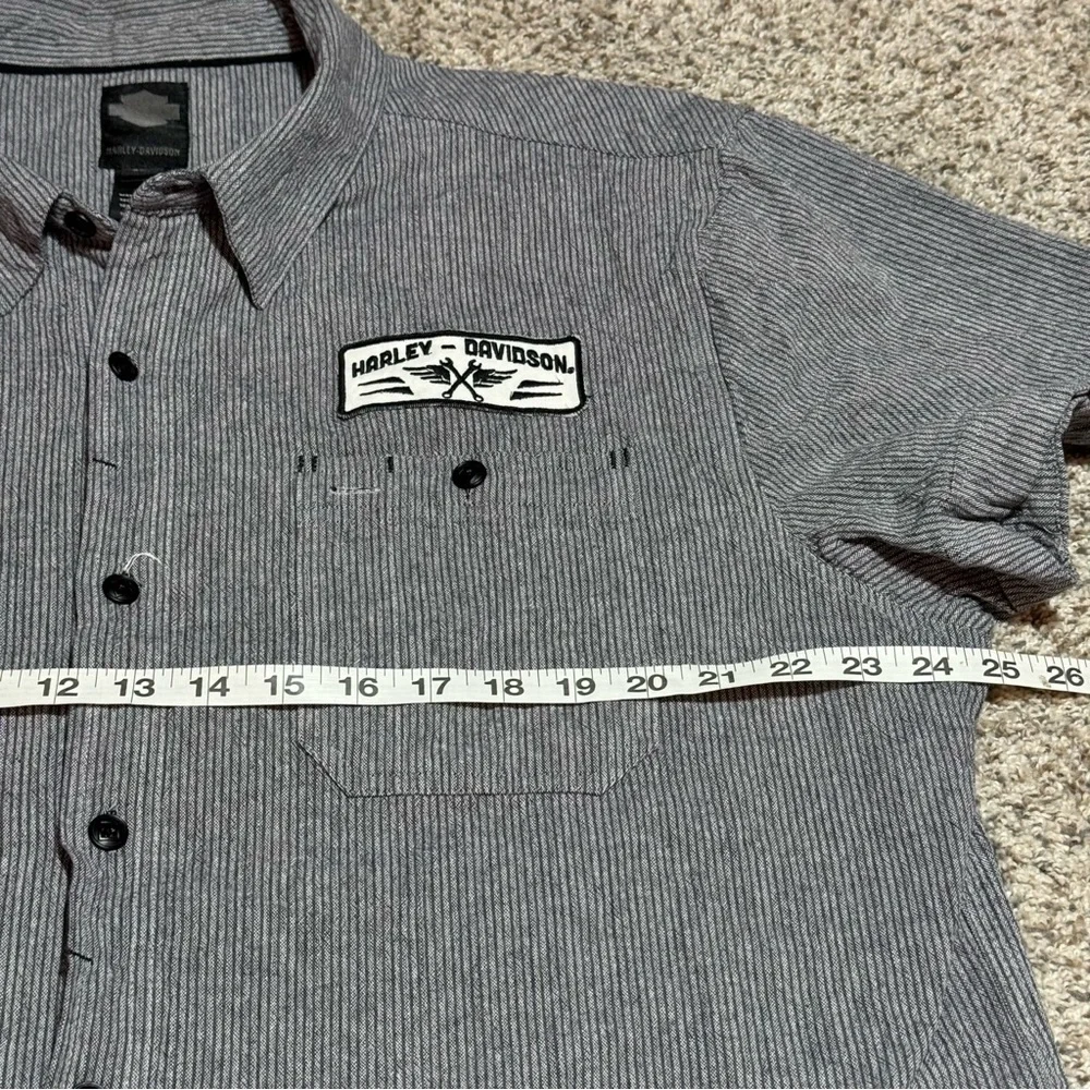 Harley-Davidson Black Label Pinstripe Mechanic Style Shirt- 2XL - Picture 6 of 8
